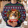 Custom Dog Photo With Christmas Wreath Ugly Sweater TH10 896273