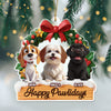 Personalized Happy Pawlidays Christmas Acrylic Ornament Gift For Dog Lover LM32 897247