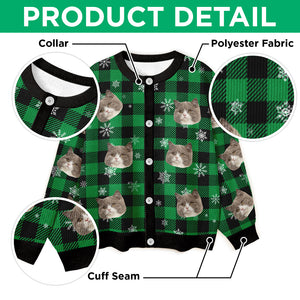 Custom Photo Christmas Ugly Cardigan Gift For Cat Lover CH07 899834