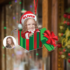 Custom Photo Baby Santa Claus Christmas Acrylic Ornament Xmas Decor HA75 897248
