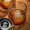Custom Your Dog Photo And Name Engraved Vertical Line Whiskey Glass TH10 894515