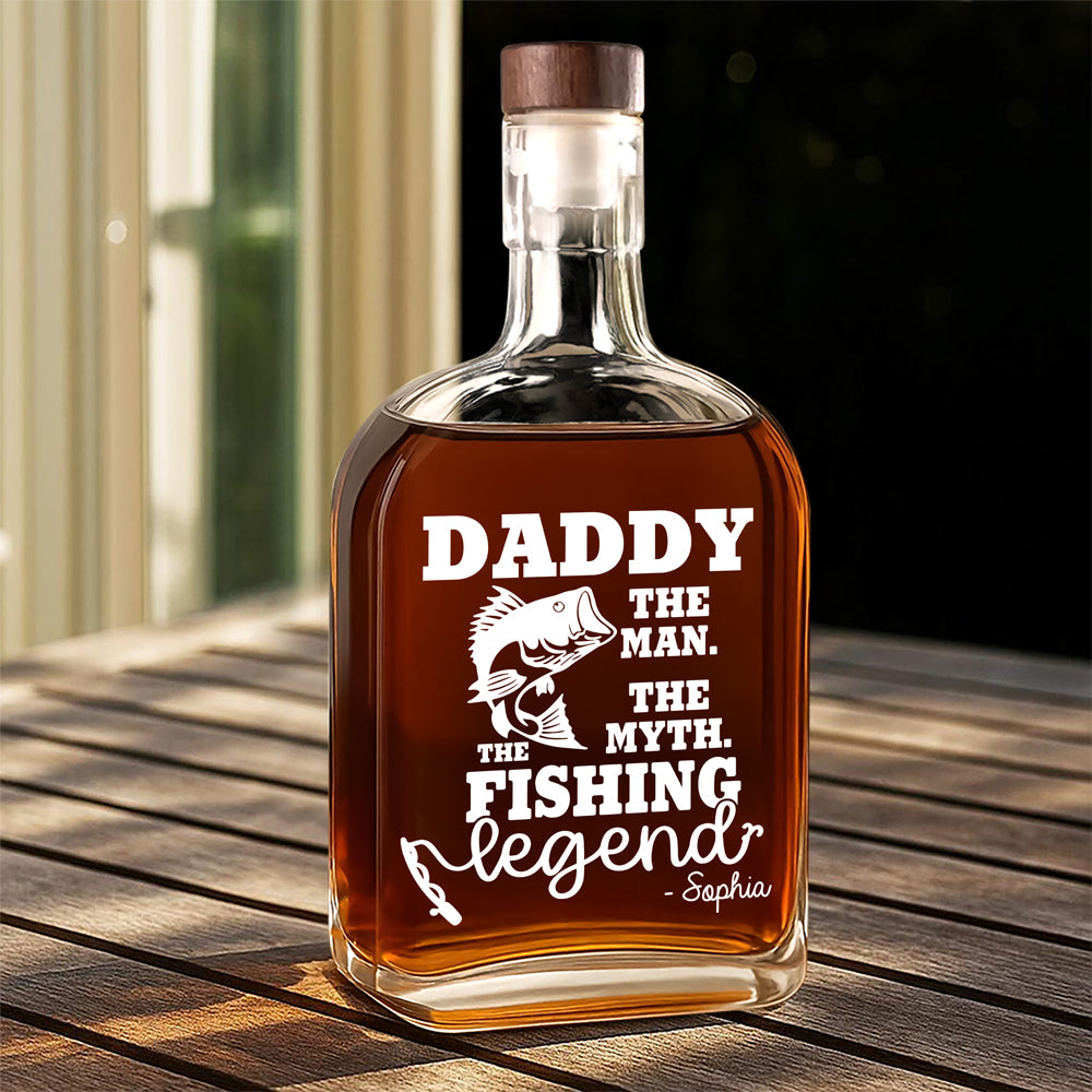Custom Name The Man The Myth The Fishing Legend Personalized Whiskey Bottle HA75 898156