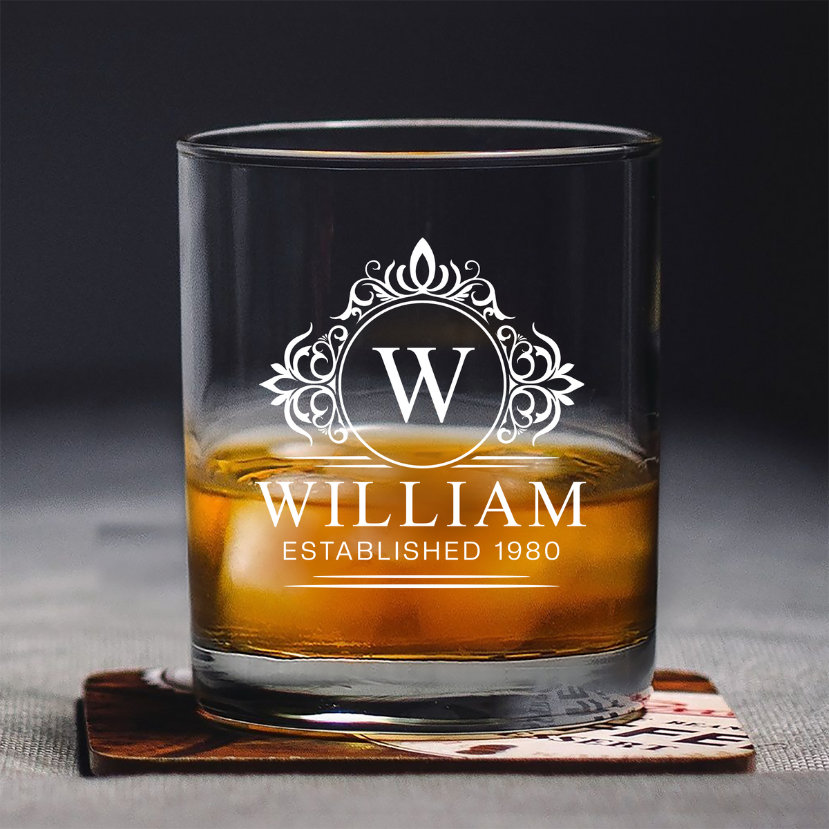Custom Name And Established Whiskey Glass Gift For Dad TH10 894495