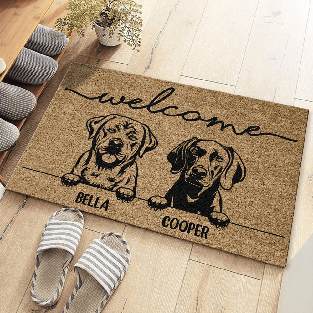 Personalized Dog Welcome Coir Doormat Gift For Dog Lovers TH10 896887