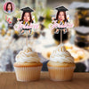 Custom Face Graduation Cupcake Topper - Congrats Grad Party Favors, Senior Cake Decor HO82 901496