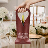Custom Mr Mrs Leather Wine Bag Personalized Engagement Gift, Wedding Gift CH07 896538