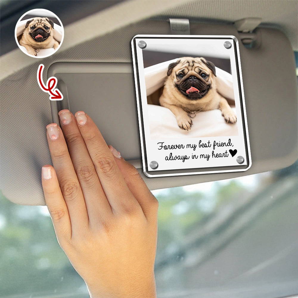 Custom Pet Photo Memorial Car Visor Clip Gift For Pet Lovers TH10 898971