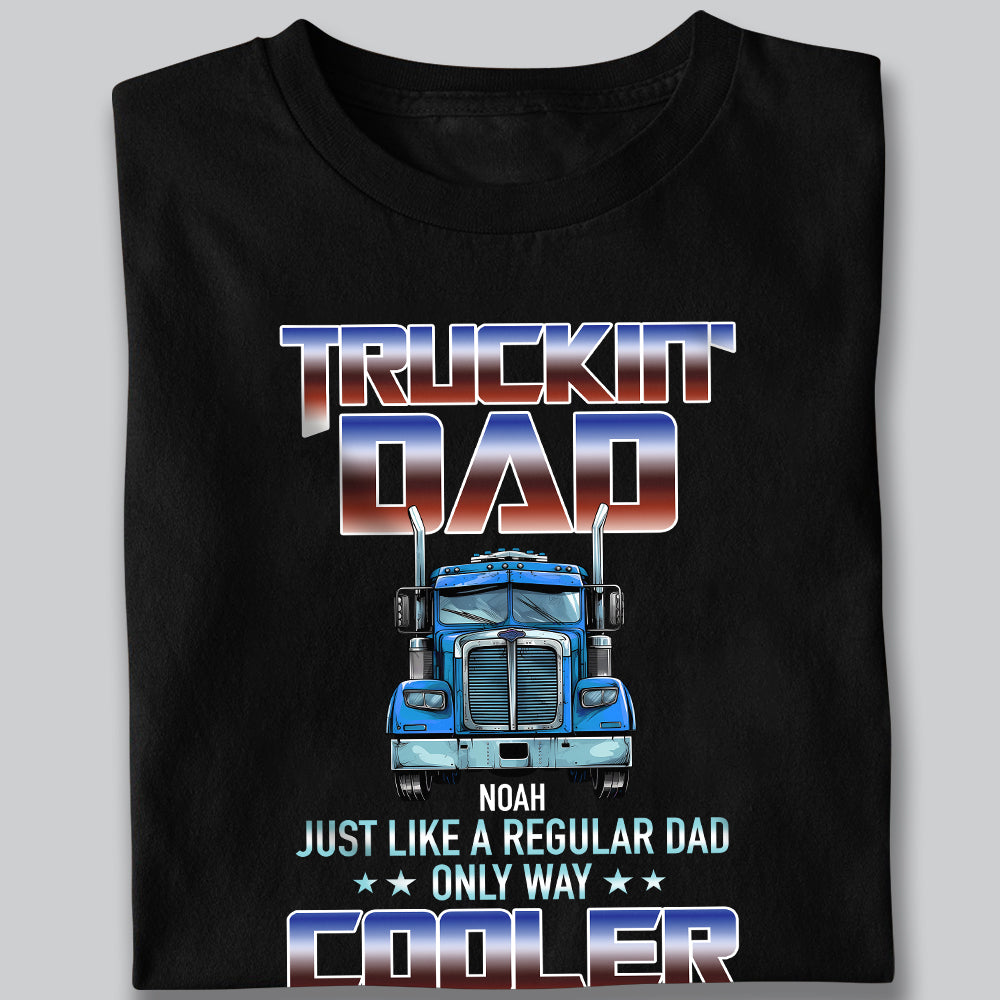 Personalized Cool Trucker Dad Dark Shirt For Car Lover TH10 894509
