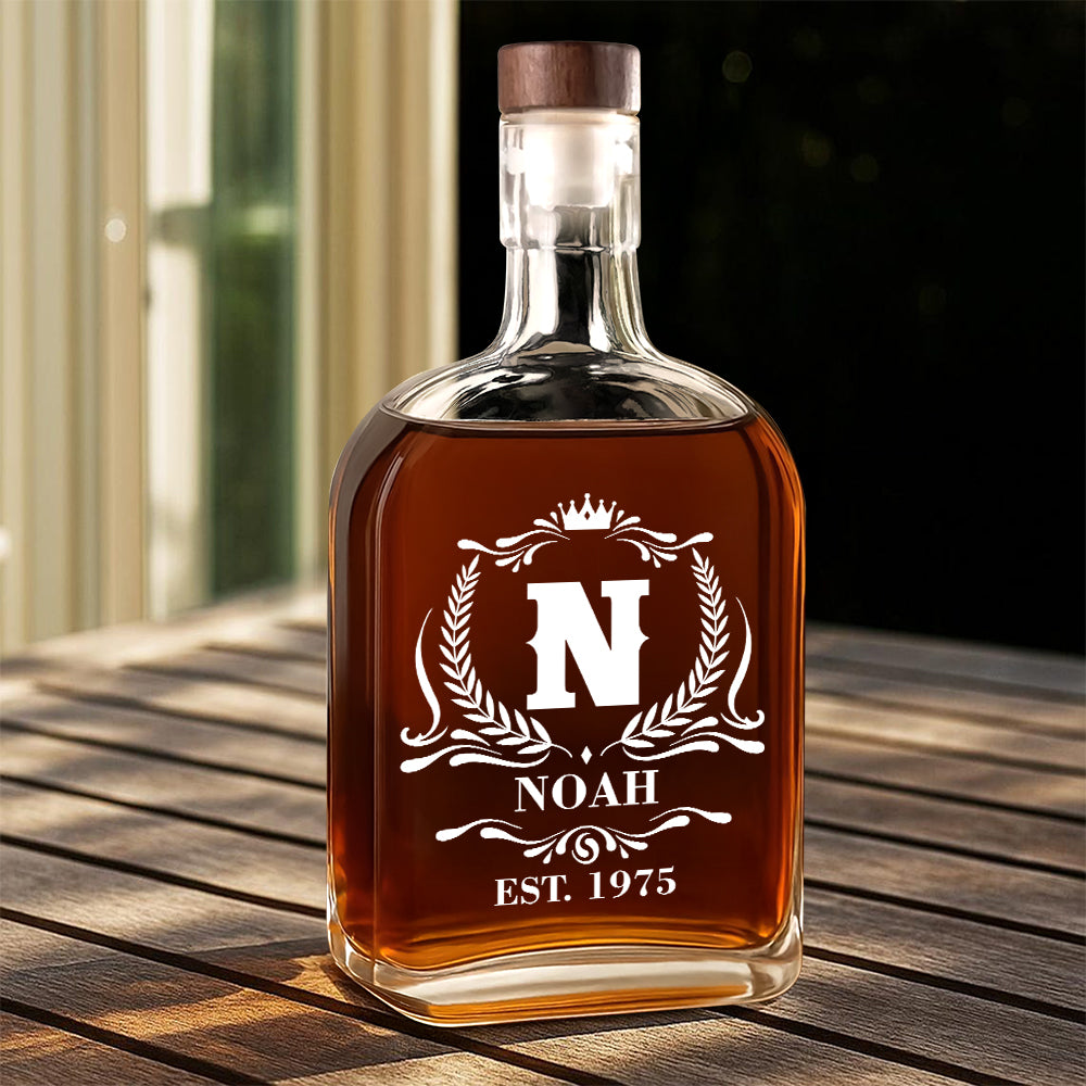 Custom Name Whiskey Bottle Gift For Dad, Husband CH07 896018