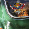 Custom Name USA Bald Eagle with Flag Sign Independence Day Car Window Decal Sticker LM32 897897