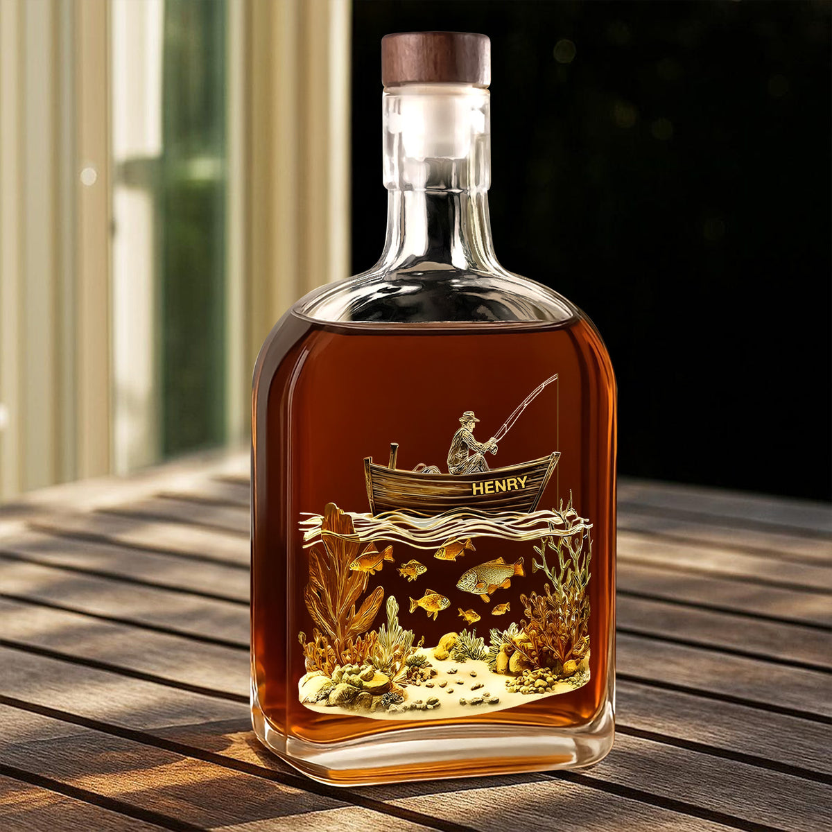 Personalized Fishing Whiskey Bottle Gift For Fisherman, Fishing Lovers HO82 900880