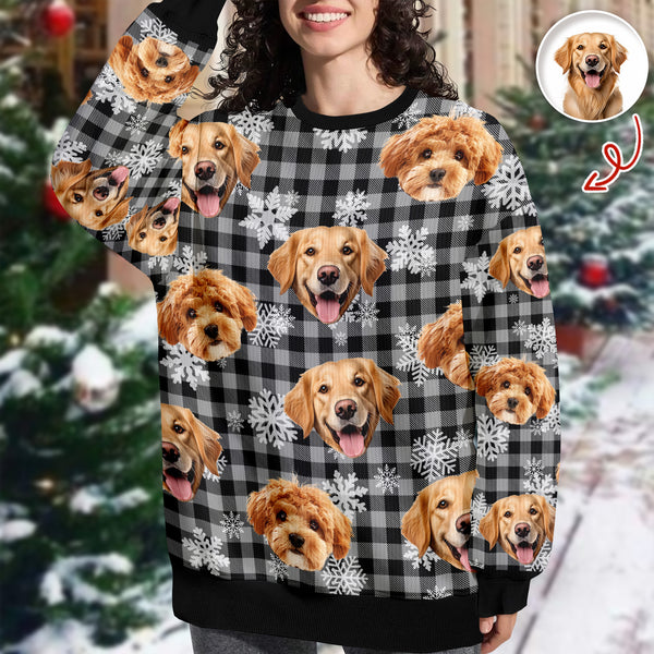 This Human Belongs To Me - Dog Personalized Custom Ugly Sweatshirt - Unisex Wool Jumper - Christmas Gift For Pet Owners, Pet Lovers