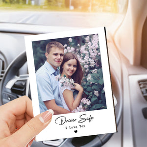 Custom Couple Photo Drive Safe I Love You 2 Layered Car Visor Clip TH10 898045