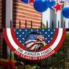 Custom Family Name American Flag 250 Years of Freedom 1776–2026 Patriotic Non-Pleated Fan Flag HO82 901334