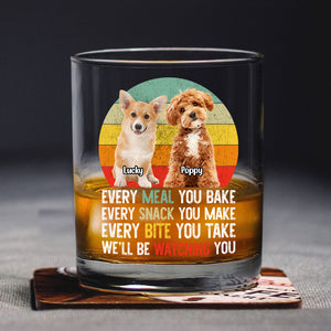 Custom Photo Every Snack You Make Funny Whiskey Glass For Dog Lovers HO82 894232