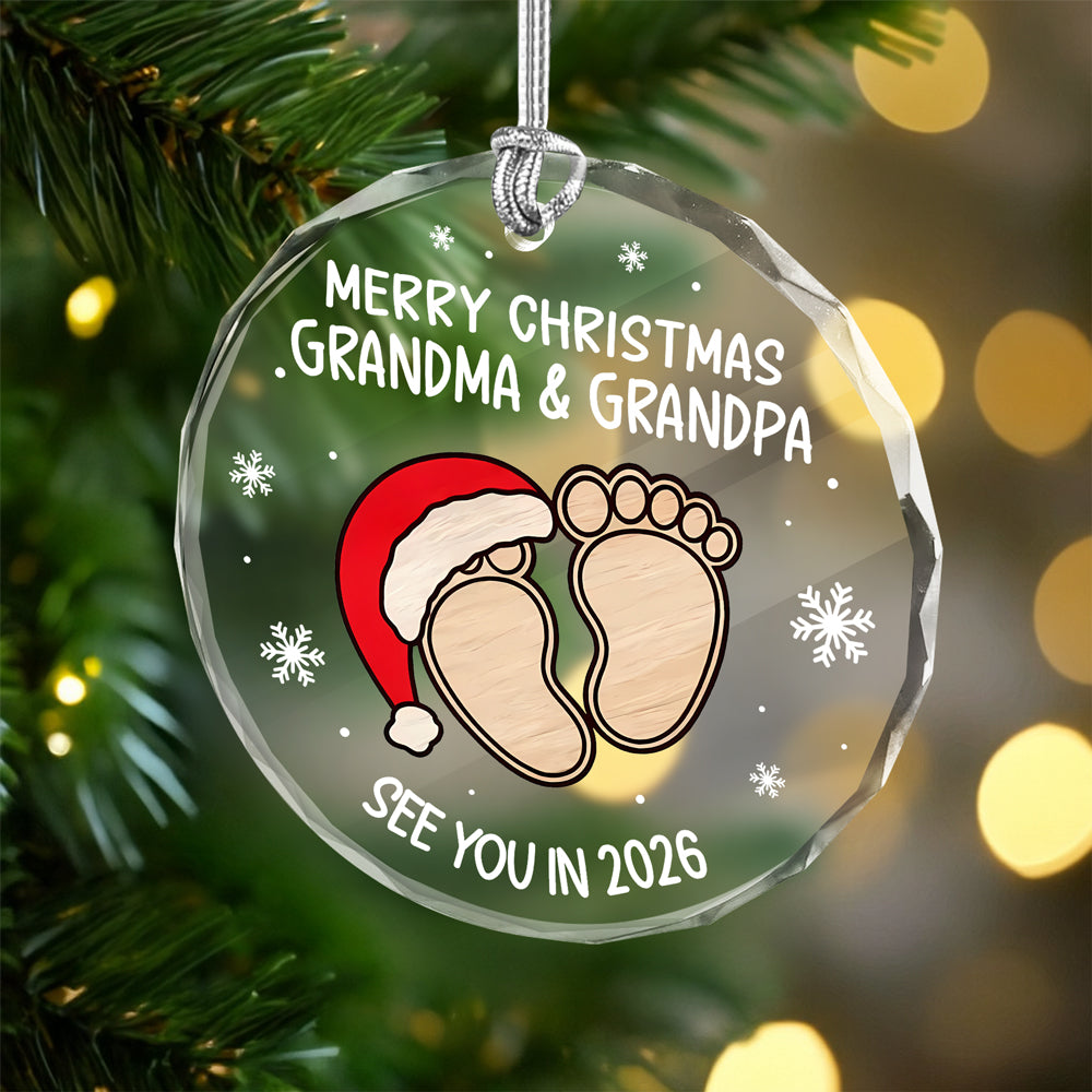 Christmas Baby Shower - Personalized Glass Ornament Gifts For New Moms, New Dads, New Parents CH07 899280