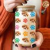 Custom Photo Name Area Paws Glass Can With Lid Gift For Pet Lovers HO82 900570