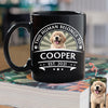 Custom Dog Photo This Human Belong To Black Mug Gift For Dog Lovers LM32 895101