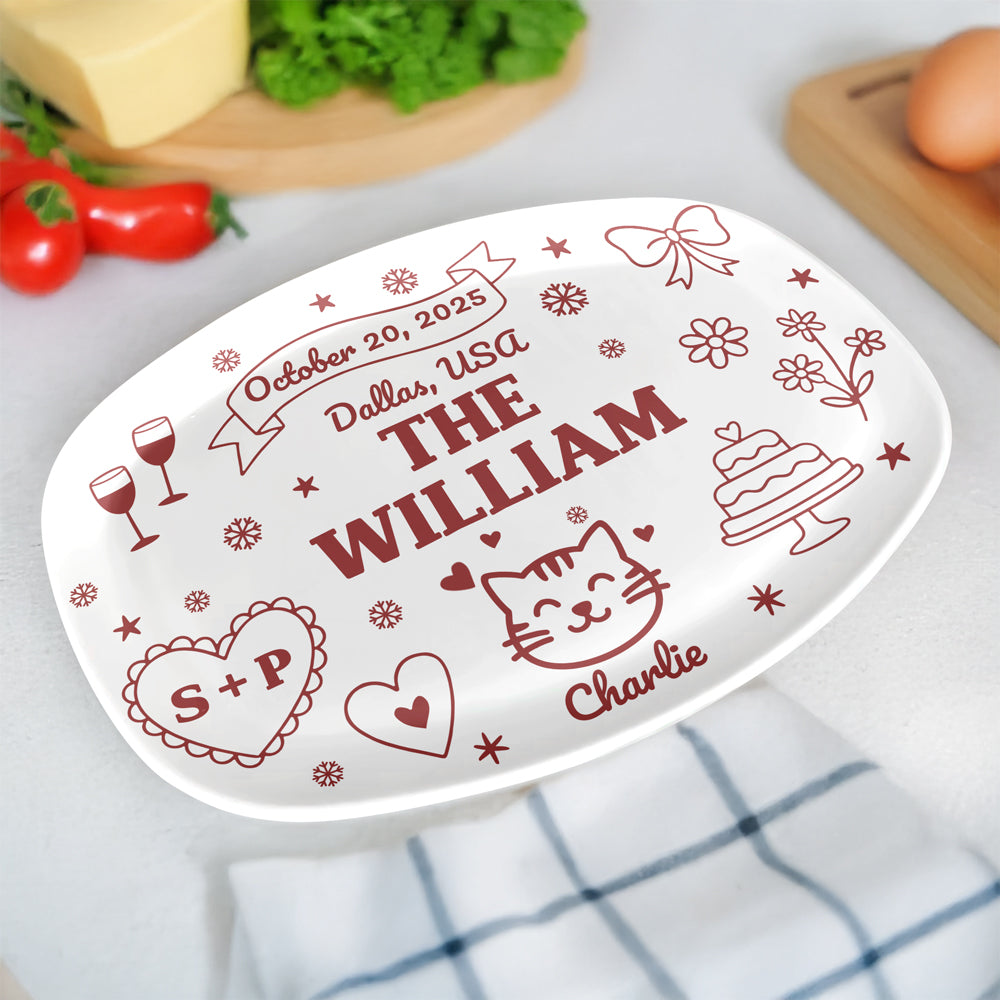 Personalized Name Wedding Party Unique Keepsake Platter LM32 893747
