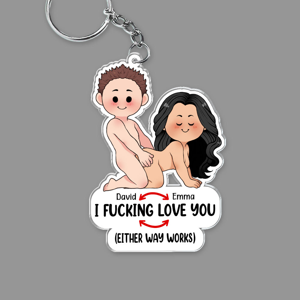 Personalized I F*cking Love You Funny Keychain Valentine Gifts HA75 920014