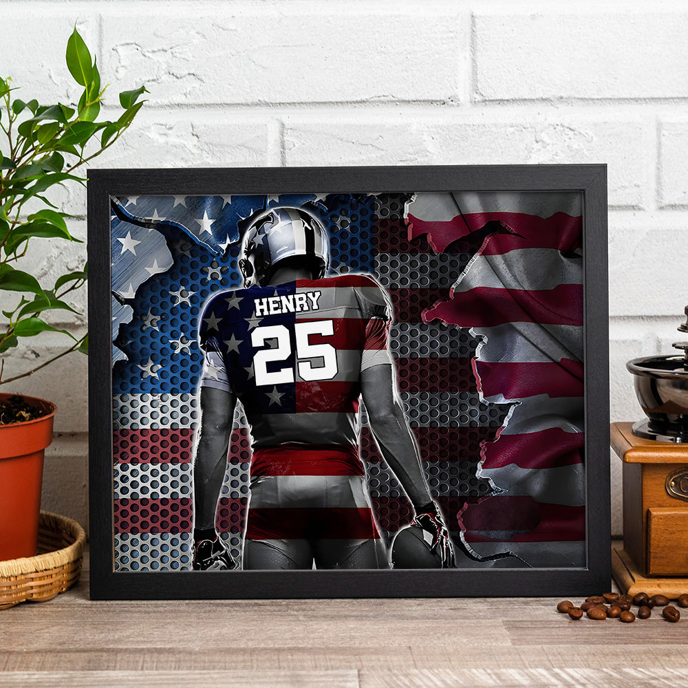 Custom American Football Player Picture Frame For Football Lover HO82 900878