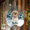 Custom Photo Dog Paw Shaped Acrylic Ornament Christmas Gift For Dog Lovers HA75 897534
