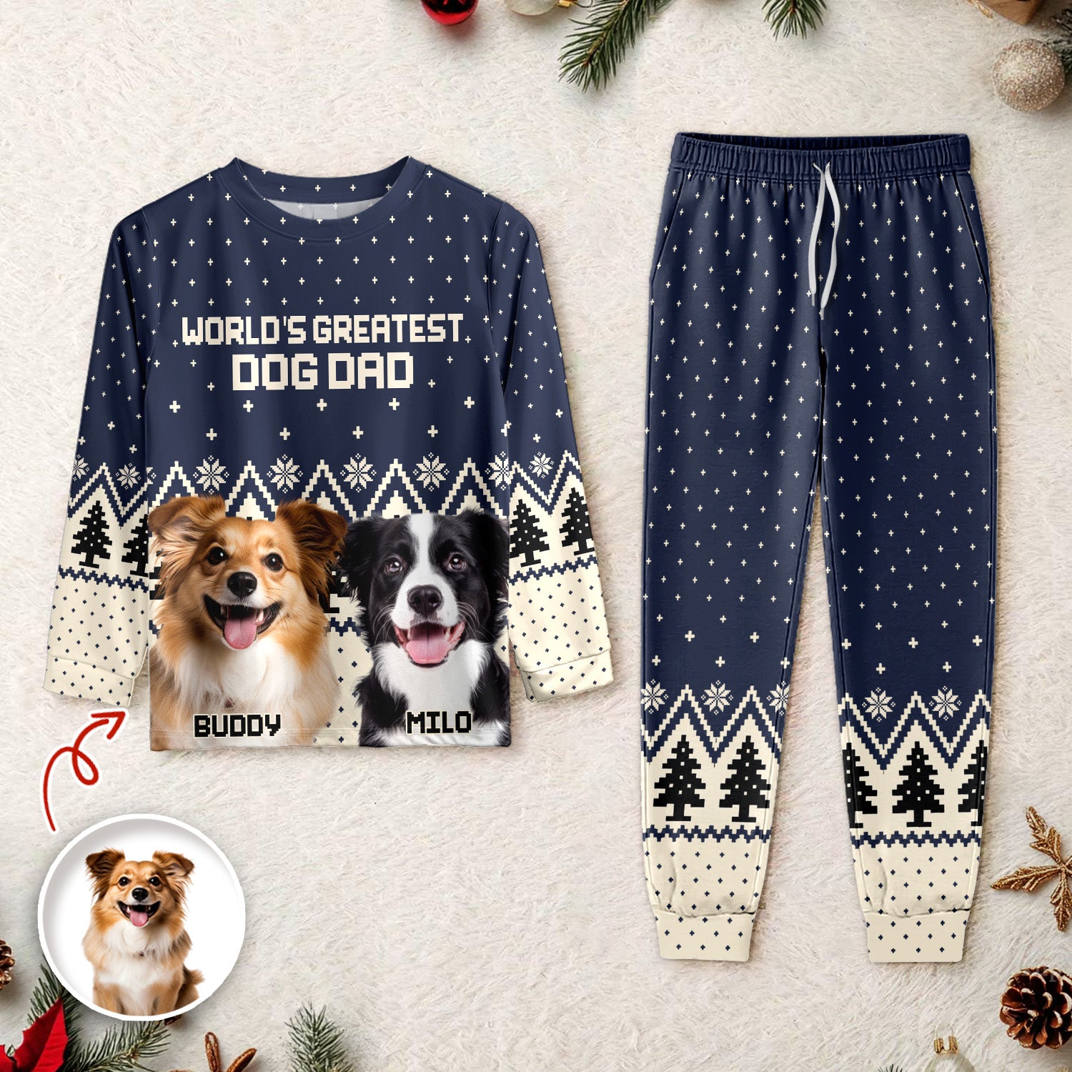 Custom Photo Dog Looking - Personalized Sleepwear For Dog Lovers LM32 895563
