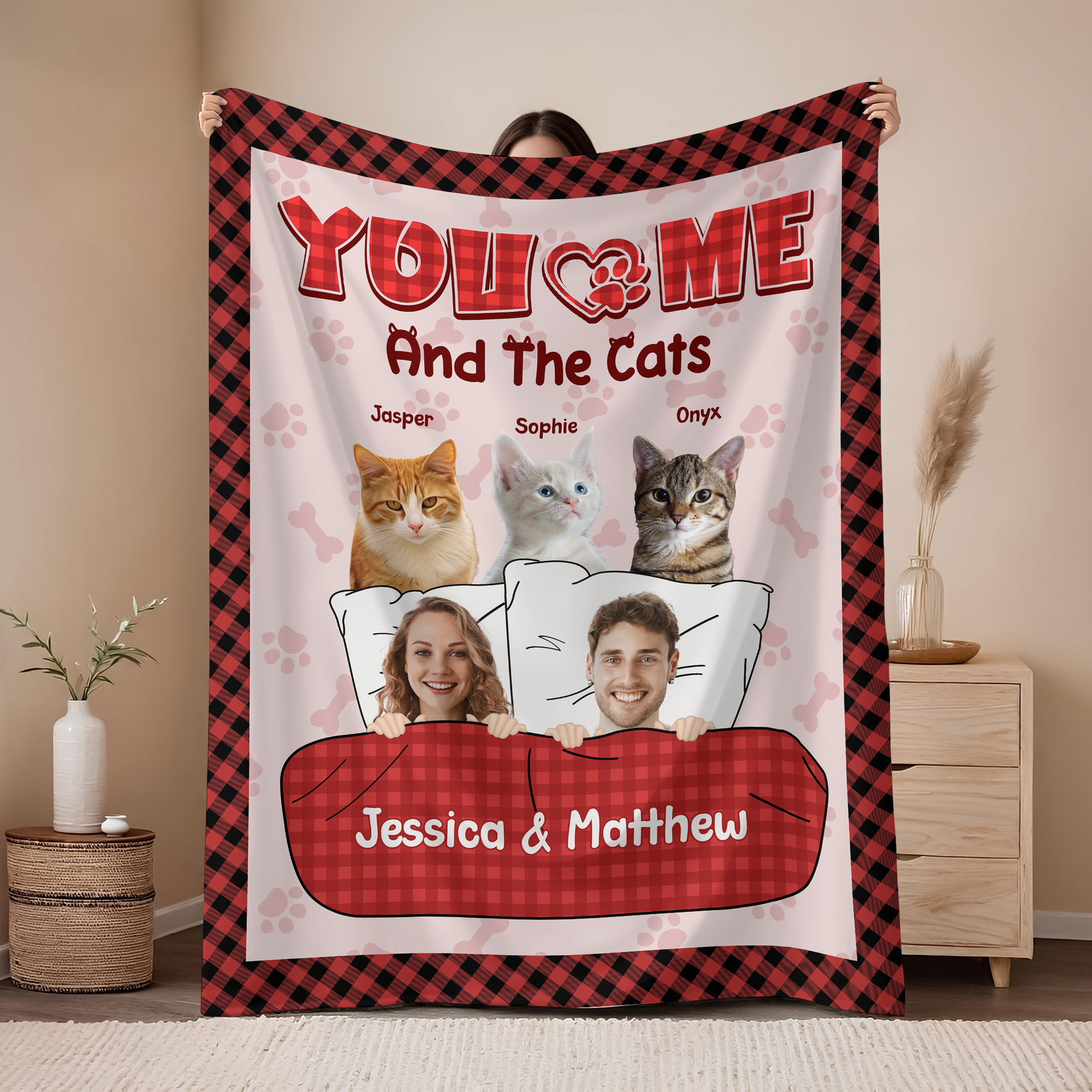 You And Me And The Pets - Custom Pet Photo Blanket For Dog And Cat Lovers CH07 896500