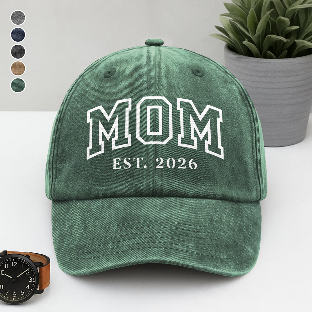 Personalized Dad Mom Washed Denim Baseball Cap TH10 898759