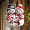Custom Name 3D Effect Cute Snowman Family Christmas Personalized Acrylic Ornament LM32 895817
