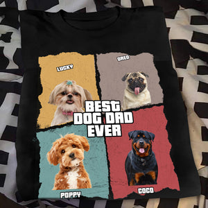 Custom Photo Best Dog Dad Ever Personalized Dark Shirt CH07 895922