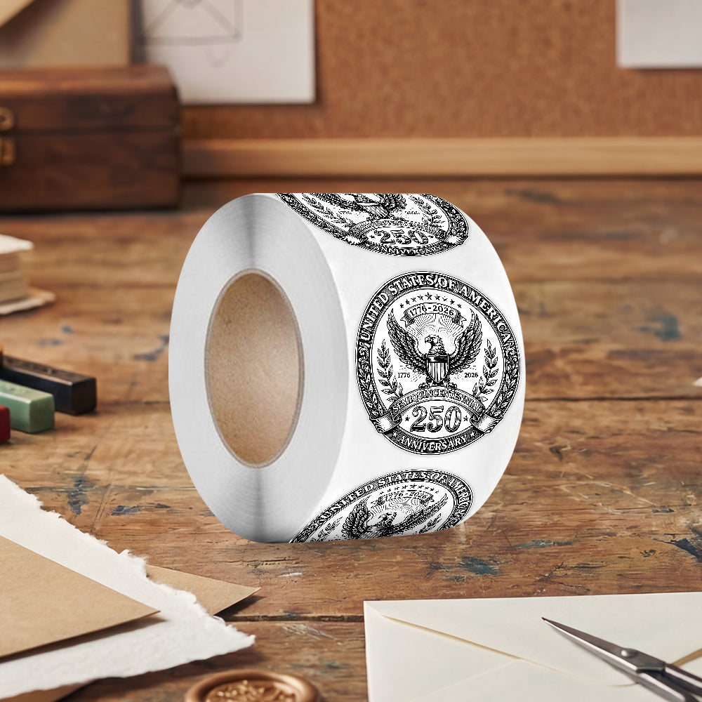America 250 Years 1776-2026 Semiquincentennial Eagle Roll Sticker HA75 920676