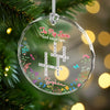 To My Daughter God Says You Are Crosswords Glass Circle Ornament LM32 895381