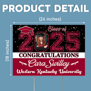 Custom Photo Congratulations Class Of 2025 Graduation Yard Sign HO82 893460