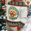 Custom Dog Cat Photo This Human Belongs To Christmas Ugly Sweater TH10 896049