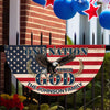 Custom Family Name American Flag One Nation Under God Soaring Patriotic Non-Pleated Fan Flag HO82 901944