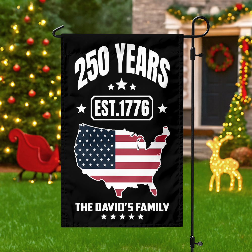 Custom Family Name 250 Years Est 1776 Garden Flag TH10 896671