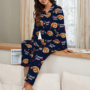 Custom Photo I Woof/Meow You Pajamas Gift For Pet Lovers HO82 894412