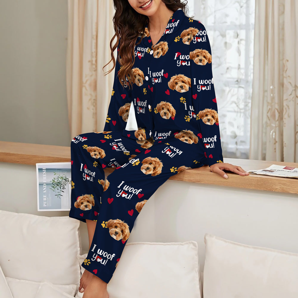 Custom Photo I Woof/Meow You Pajamas Gift For Pet Lovers HO82 894412