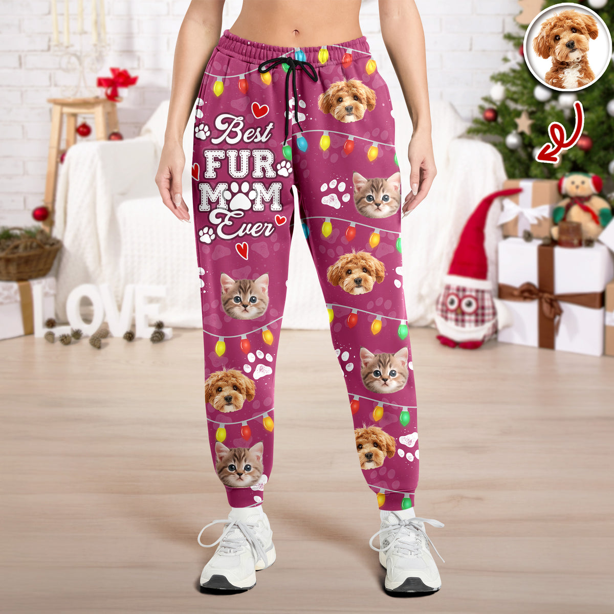Custom Photo Best Dog Cat Dad/Mom Ever Sweatpants CH07 899138
