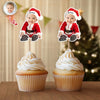Custom Baby Santa Photo First Christmas Cupcake Topper CH07 899030