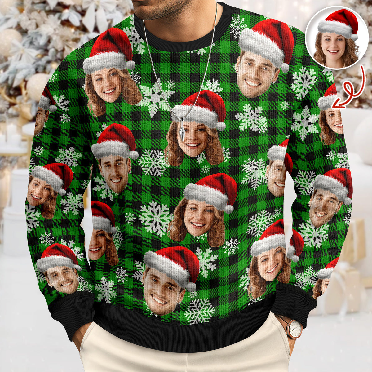 Custom Funny Family Face Ugly Sweater Christmas Gift HA75 897078