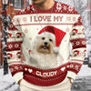 Custom Photo I Love My Dog Christmas Ugly Sweater TH10 896593