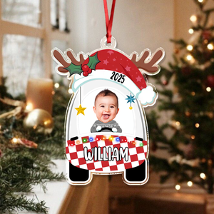 Custom Photo Cute Baby First Christmas Car Acrylic Ornament HO82 894646