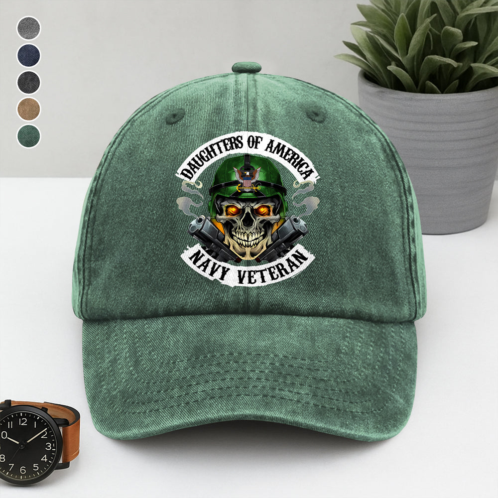 Sons/Daughters Of America US Army Veteran - Personalized Washed Denim Baseball Cap For Soldier CH07 896464