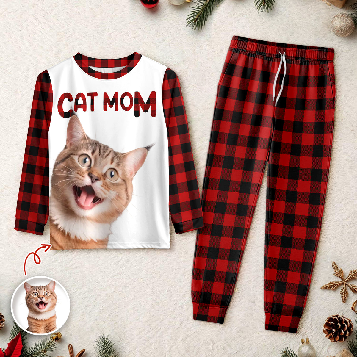Custom Photo Cat Mom Cat Dad Personalized Sleepwear Gift For Cat Lovers CH07 899108