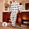 Custom Puppy Photo The Cat Father with Pawprints Design - Personalized Pajamas LM32 895755