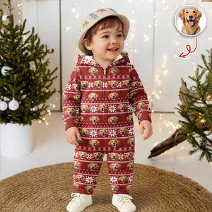 Custom Dog Photo May Your Christmas Be Furry And Bright Onesie Pajamas HO82 900396