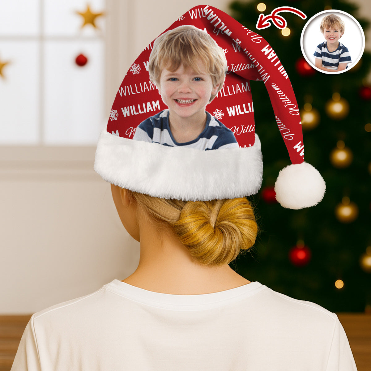 Custom Photo Santa Hat For Family Gift LM32 895081