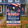Custom Family Name USA 250 Years Of Freedom Garden Flag LM32 897963